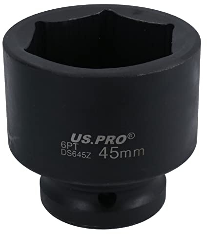 3/4 Drive 45mm Shallow Metric MM Impact Impacted Socket 6 Sided Single Hex