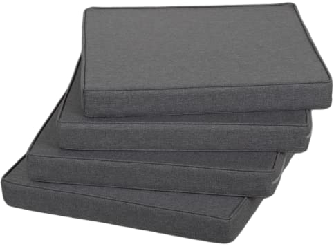 Gutekissen® Stuhlkissen Polsterauflage Auflage für Stühle/Bänke für Haus und Garten Sitzauflage Gartenkissen Sitzkissen viele Farben FK5 (60x60, Anthrazit, 1)