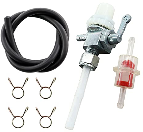 MCHNIC Benzinhahn M12x1 mit Benzinschlauch Benzinfilter für Hercules Prima Kreidler Zündapp Moped Mofa Mokick