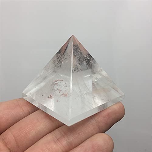 AHSKY Pirámide de Cristal de Cuarzo Transparente Natural, 1 Unidad, 3-6cm, curación de Reiki Transparente, pirámide de Cristal Blanco Natural, Pulido de Piedra cruda BB03 (Color : 4cm)