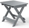 TORVA Adirondack Faltbarer Beistelltisch für den Außenbereich, 51 x 41 x 45 cm, Terrassen-, Garten-, Couchtisch, recycelbar und wetterbeständig, hochdichtes Polyethylen, Grau