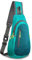 Kleiner Sling Bag Leichter Crossbody Rucksack für Frauen Rucksack für Männer Lauf-Rucksack Reise-Brusttasche Schulter-Tagesrucksack für Fitnessstudio Arbeit Sport Wandern Outdoor Grün/Dunkelgrün