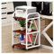 Druckerständer Bodenstehender Druckerständer, fester Metallrahmen, Halterung for mobile Faxgeräte, for Büro, Wohnzimmer, Kopierer, Scanner, Regal, Druckertisch Schreibtisch-Organisator ( Color : Brown