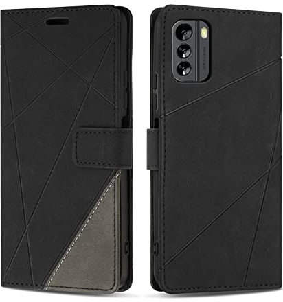 SONWO Cover per Nokia G60 5G Custodia, Flip Caso in PU Pelle Case Cover Premium Portafoglio Custodia per Nokia G60 5G, Supporto Stand, Slot per Schede, Nero