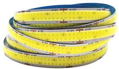Vrabocry Zweireihige Cob LED-Streifen 10000lm super helle 616 leds/m flexible dimmbare LED-Band ra90 LED-Beleuchtung DC24V weiß 6000k