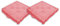 Home Tresor - Cuscini per Sedie 40x40x8cm da Interno Esterno| Set da 2/4 Coprisedia Cuscino Trapuntato Sedia Cucina Mattonella da Pavimento con Imbottitura Spessa 8 cm con Maniglie (Corallo, 2)