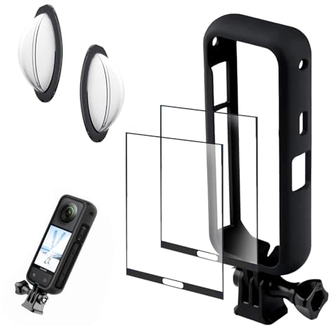 Accesorios Insta 360 X3 Protector Lente Insta 360 X3, Protector Pantalla Insta360 X3 9H, Insta360 X3 Accesorios Soporte Insta360 X3 para cámara de acción Insta360 X3 Protectores de Lentes Pegatinas