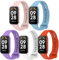 CHULN 5 Pezzis Cinturini Compatibile con Xiaomi Smart Band 8 Active e Redmi Smart Band 2, Cinturino in Silicone Morbido di Ricambio Sportivo Regolabile per Xiaomi Smart Band 8 Active.