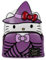 Loungefly Sanrio Hello Kitty Hexe Halloween Cosplay Damen Doppelriemen Schultertasche Geldbörse, Violett, Medium