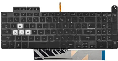 Replacement Backlit Keyboard for ASUS TUF A15 F15 FA507 FX507 FX507R A17 FA707 F17 FX707 & TUF Dash F15 FX517 Series Laptop with Per-Key RGB Colorful Keyboard US Layout