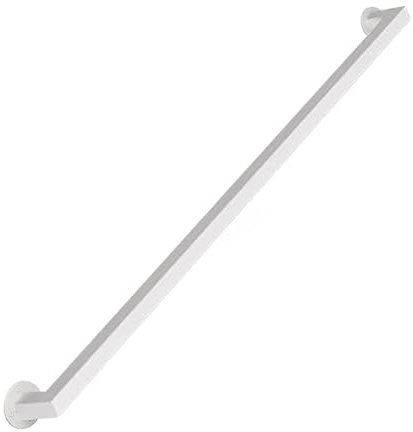 MARXAN Handlauf für Treppen, weiß, 1m, 1,5m, 2m, 2,5m, 3m, Treppengeländer, Sicherheitshandlauf, Stützstange, Geländer, Wandmontage, Handläufe, Geländer mit schmiedeeisernen Halterungen(240cm)