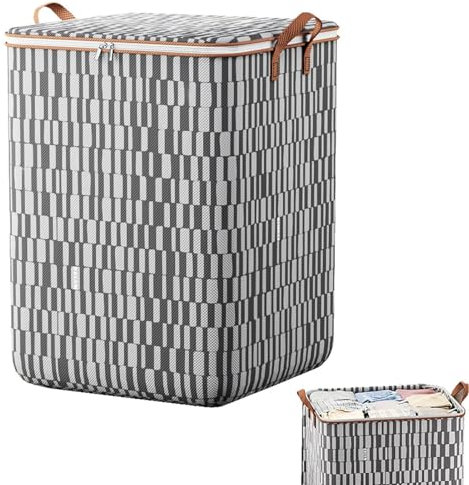 Jumbo-Aufbewahrungstasche – Sortier-Aufbewahrungsbox, Kleider-Aufbewahrungstasche, Sortierung, große Kapazität, Doppelreißverschluss, mit Griff für Quilt-Handtuch, Verschluss, faltbarer Organizer,