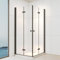 IMPTS Duschkabine Eckeinstieg Schwarz 80x120x185cm Dusche 180º Falttür Duschwand Duschabtrennung 6mm ESG Glas Duschtür für Badezimmer, inkl. Duschtasse