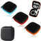 Earphone Boxes Storage Bags Portable, 4 pcs EVA Earbud Case, Mini Square Headphone Travel Organiser (Black, Blue, Orange, Red)