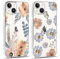 Coiwxmoi 2 Pezzi Cover per Apple iPhone 15 Plus con Disegni Fiore Motivo 6,7, Trasparente Silicone TPU Custodia per iPhone 15 Plus Antiurto Antigraffio Protettiva Case per Donne Ragazza, Fiori2
