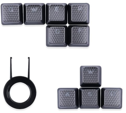 10Keys Backlit Textured Keycaps Reemplazo para Corsair K100 y K70PRO Teclado mecánico Gaming (gris hexagonal)