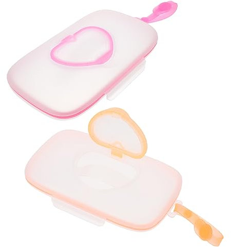 VINTORKY 2pcs Portable Wet Wipes Box Travel Wipes Case Convenient Storage Holder for for Go Use