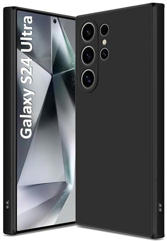 for Samsung Galaxy S24 Ultra Case Silicone Camera Protection Ultra Slim Case Soft Gel Phone Case Cover Rubber Anti-Scratch for Samsung Galaxy S24 Ultra Black