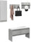Homgoday Muebles de recibidor 4 pzas Madera de ingeniería Gris hormigón