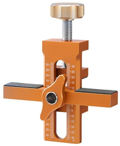 Schranktür Montagehilfe mit Bohrschablone, Einstellbarer Installationspositionierer für Scharniere & Türmontage, Präzise Bohrhilfe für Schranktüren, Möbelmontage Werkzeug