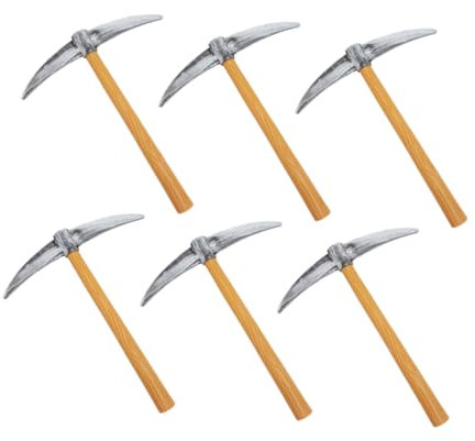 SOLUSTRE 6pièces Pioches Réalistes Jouet Accessoires pour Costume Et Décoration De Fête pour Performances Et Photos