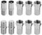 Aifrymne Waterproof F Plug Connectors for RG6 Coaxial Cable - Nickel Plated Micro Screw/Twist On Aerial Connectors for Satellite TV, Sky HD, Sky Q, Freesat, Virgin Media - Set of 6, Silver