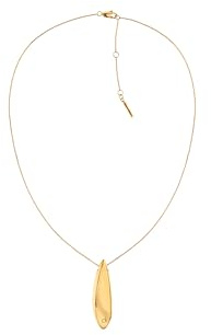 Calvin Klein Women's SCULPTED Collection Pendant Necklace In Stainless Steel with Yellow Gold Plating - 35000814