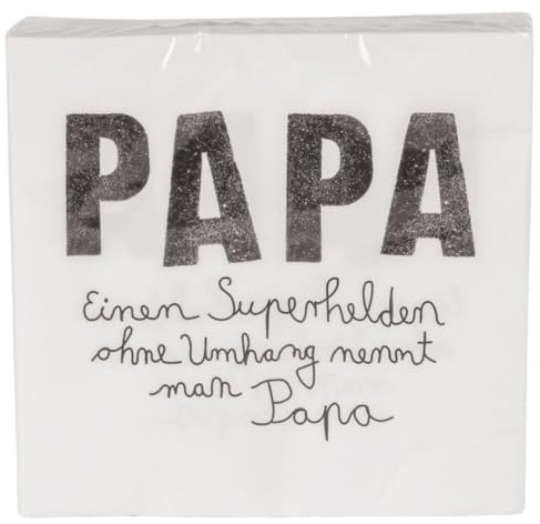 Good old friends Serviette „Papa“ – Passend zur Familientassen-Serie – Geschenkidee & Deko zum Vatertag
