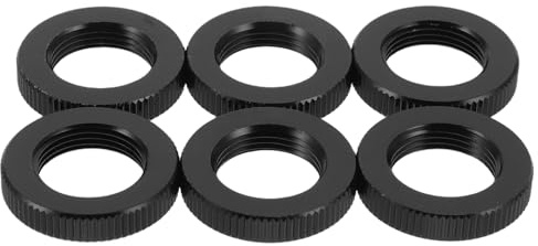 MAJORMENCH 6pcs Aluminium Alloy Microphone Stand Screw Adapter Nuts 5/8-27 Thread with Knurled Double Locking for Photographic Recording Equipment and Microphone Stands, Sturdy and Precisely