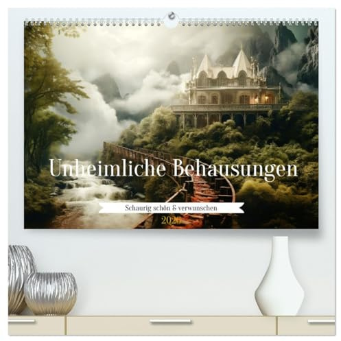 Unheimliche Behausungen (hochwertiger Premium Wandkalender 2026 DIN A2 quer), Kunstdruck in Hochglanz: Überall Geheimnisse und Gespenster (CALVENDO Orte)