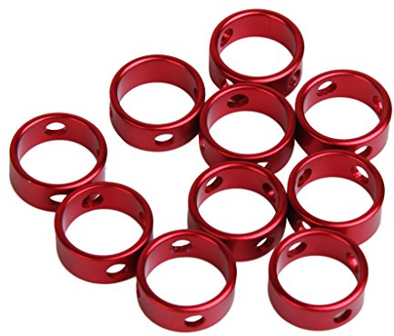 10 Stück Legierung 3 Löcher Ringförmigen Seil Schnur Abspann Runners Anti Lippe Fastener Camping Wandern