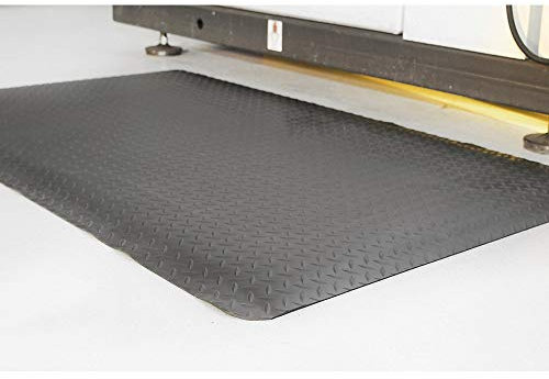 Anti-Ermüdungsmatte DECKPLATE, Zuschnittware, schwarz, lfd. m x 1200 mm, max. 18,3 m.