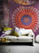 Popular Handicrafts Wandteppich, Wandbehang, Hippie, Elefant, Mandala, Bohemian, Hippie, aufwendig, geometrisch, indische Wandteppiche, Tagesdecke, 140 x 210 cm, Kastanienbraun