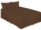 ARLINENS Luxury Plain Dyed Poly Cotton Platform Base Valance Sheet in Following Colours and Sizes (DOUBLE, CHOCOLATE)
