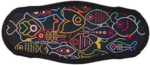 Best divers Uhrenarmband Maske aus Neopren, doppelt Folio, Gummifische