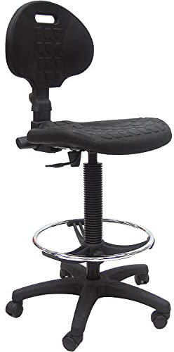 IDEALSEDIE SGABELLO GIREVOLE IN POLIURETANO, REGOLABILE IN ALTEZZA SCHIENALE REGOLABILE CON CONTATTO PERMANENTE, RUOTE O PIEDINI, PRODOTTO ITALIANO