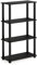 Furinno Turn-S-Tube 4-Tier Multipurpose Shelf Display Rack with Square Tube, Americano/Black