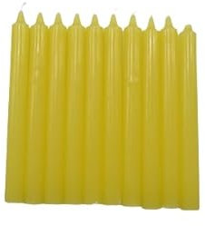 Lot de 10 bougies colorées anti-goutte - Disponibles en violet, vert, bleu, rose, orange, blanc et rouge (jaune)