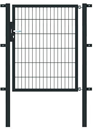 Alberts 647094 Einzeltor Flexo mit Zubehör | verschiedene Breiten und Höhen | anthrazit | Breite 100 cm | Höhe 120 cm