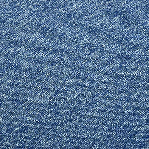 Teppichfliesen,selbstklebend Teppichboden Bodenbelag Fliese,Teppichfliesen 20 Stk. 5 m² 50x50 cm Blau
