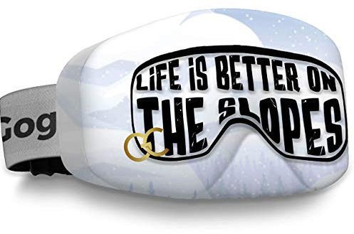 GogglesCover Premium: Protective ski and snowboard goggles cover, lifeis better on the slopes design
