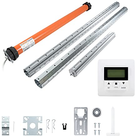 3T-MOTORS Rollladenmotor Komplettset mit Zeitschaltuhr, SW60 Welle 3,10 m, 3T45-30B (Zugkraft 30 Nm/60 kg) mit elektronischen Endschaltern, einfache Montage mit Zubehör, Rollladenantrieb