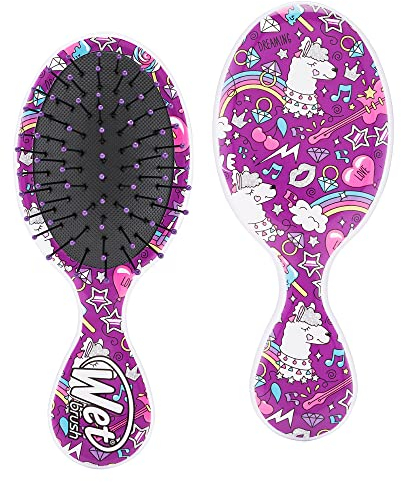 WetBrush Mini Happy Hair UltraSoft Bristles Travel Perfect Brush Suitable for All Hairtypes Mermaids & Unicorns