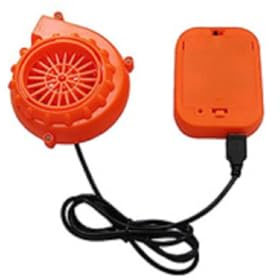ByeSun Mini Blower Fan for Inflatable Costume,Originals Fan Battery Pack Replacement Halloween Party Inflatable Cosplay Jumpsuit Suits Orange(Upgraded Version)
