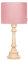 Lamps & Company Nachttischlampe Kinder, Tischlampe rosa Lampenschirm Samt, ideal für Kinderzimmer Mädchen Teenager und Baby, skandinavische Deko, passt als Schreibtischlampe, Höhe 55 cm
