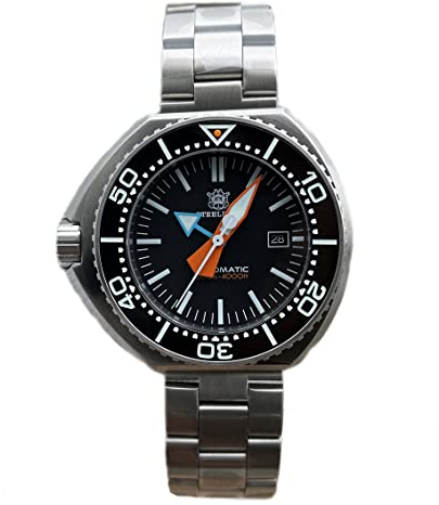 Steeldive SD1985 Edelstahl BGW9 blau leuchtende Sportuhr NH35 automatische Keramik-Lünette 1000 m wasserdicht Herren-Taucheruhr, V 1, Modern