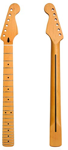 Guitar Neck, Guitar Accessory,Electric Guitar Neck Replacement 22 Frets Maple Fretboard Guitar Neck Replacement Wood DIY Guitar