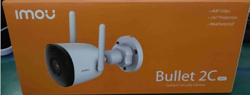 Imou 2.5K Camara Vigilancia WiFi Exterior Bullet 2C 4MP, Impermeable IP 67, Detección de Humana, Sirena, Audio Bidirecciona, Sirona