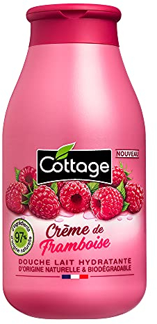Cottage Douche Lait Hydratante – Crème de Framboise – 97% D’Ingrédients D’Origine Naturelle – Fabriqué en France 250 ml