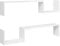 vidaXL Étagères Murales 2 pcs, Supports Suspendus, Tablettes Flottantes, Meubles de Salon Salle de Séjour Maison, Blanc Brillant Bois d'Ingénierie